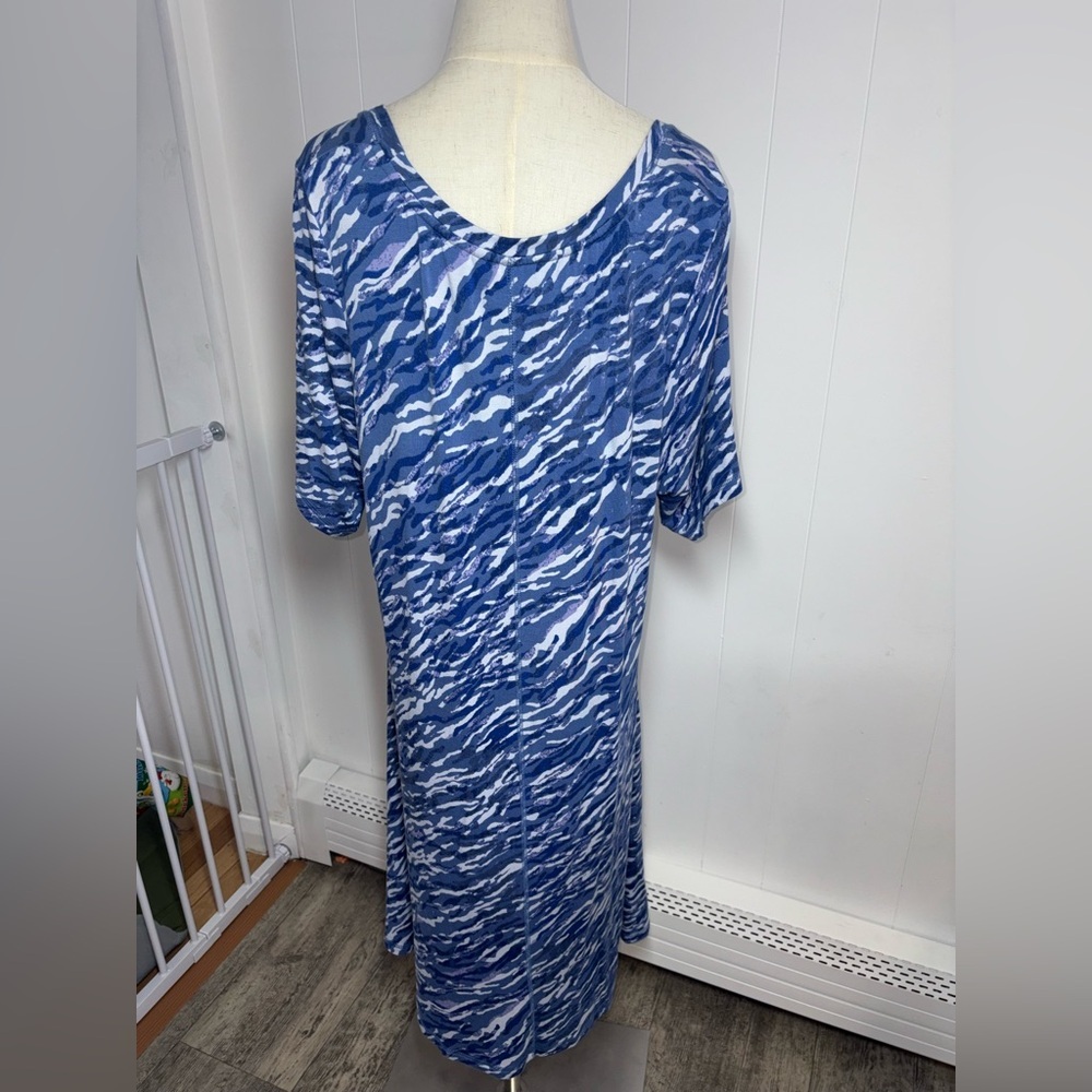 Isaac Mizrahi Live‎ Soho Baby French Terry Zebra Print Swing Dress Women Size XL - Picture 15 of 15
